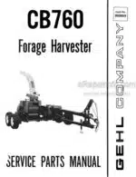 Photo 4 - Gehl CB760 Service Parts Manual Forage Harvester 903659