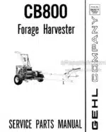 Photo 4 - Gehl CB800 Service Parts Manual Forage Harvester 902577