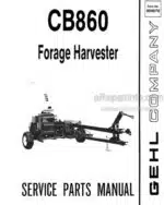 Photo 4 - Gehl CB860 Service Parts Manual Forage Harvester 904076