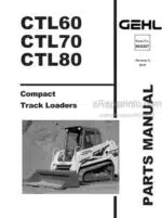 Photo 4 - Gehl CTL60 CTL70 CTL80 Parts Manual Compact Track Loader 908307