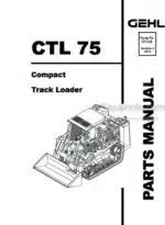 Photo 4 - Gehl CTL75 Parts Manual Compact Track Loader 917318
