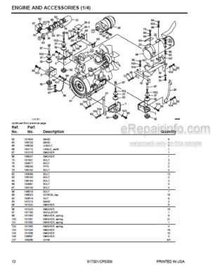 Photo 2 - Gehl CTL85 Kubota V3800DI-T Parts Manual Compact Track Loader Engine 917301
