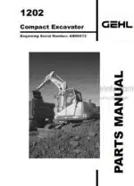 Photo 4 - Gehl GE1202 Parts Manual Mini Compact Excavator