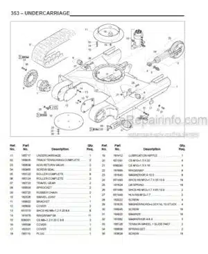 Photo 11 - Gehl GE353 GE373 Parts Manual Compact Excavator 909787