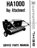 Photo 4 - Gehl HA1000 Service Parts Manual Hay Attachment 902496