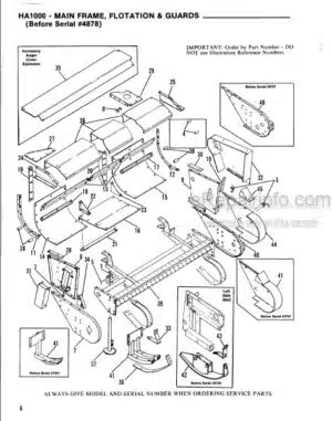 Photo 1 - Gehl HA1000 Service Parts Manual Hay Attachment 902496