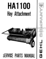 Photo 4 - Gehl HA1100 Service Parts Manual Hay Attachment 903661