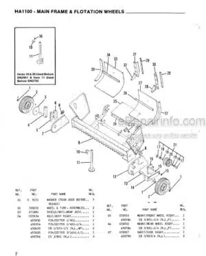 Photo 2 - Gehl HA1100 Service Parts Manual Hay Attachment 903661