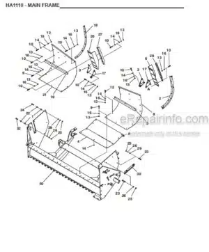 Photo 1 - Gehl HA1110 Parts Manual Hay Attachment 907551