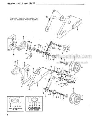 Photo 2 - Gehl HL2500 Service Parts Manual Loader 901213