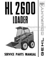 Photo 4 - Gehl HL2600 Service Parts Manual Loader 903010