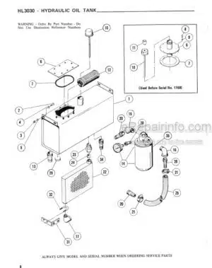 Photo 10 - Gehl HL3030 HydraCat Service Parts Manual Loader 620371