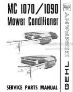Photo 4 - Gehl MC1070 MC1090 Service Parts Manual Mower Conditioner 902579