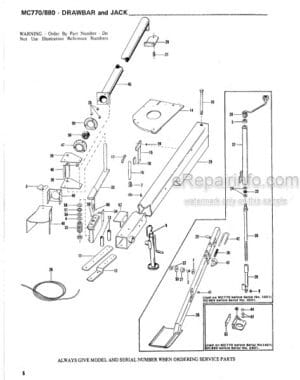 Photo 1 - Gehl MC770 MC880 Service Parts Manual Mower Conditioner 901824