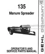 Photo 3 - Gehl 135 Operator And Service Parts Manual Mix-All Mixer Manure Spreader
