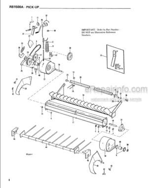 Photo 10 - Gehl RA1500A Service Parts Manual Baler 901959
