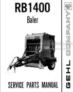 Photo 4 - Gehl RB1400 Service Parts Manual Baler 902510