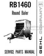 Photo 4 - Gehl RB1460 Service Parts Manual Round Baler 903410