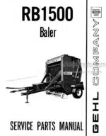 Photo 4 - Gehl RB1500 Service Parts Manual Baler 902586