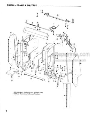 Photo 1 - Gehl RB1500 Service Parts Manual Baler 902586