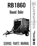 Photo 4 - Gehl RB1860 Service Parts Manual Round Baler 903416