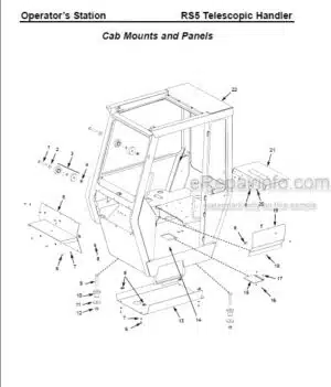 Photo 3 - Gehl RS5 Parts Manual Telescopic Handler 908495