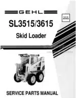 Photo 4 - Gehl SL3515 SL3615 Service Parts Manual Skid Loader 904984
