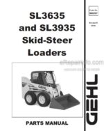 Photo 4 - Gehl SL3635 SL3935 Parts Manual Skid-Steer Loader 908267