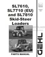 Photo 4 - Gehl SL7610 SL7710-EU SL7810 Parts Manual Skid-Steer Loader 917031