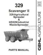 Photo 4 - Gehl Scavenger II 329 Agricultural Spreader HD329 Industrial Waste Spreader Parts Manual 907501