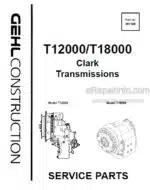 Photo 3 - Gehl T12000 T18000 Service Parts Clark Transmissions 907368