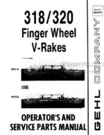 Photo 5 - Gehl WR318 WR320 Operators And Parts Manual Finger Wheel V-Rakes 904073