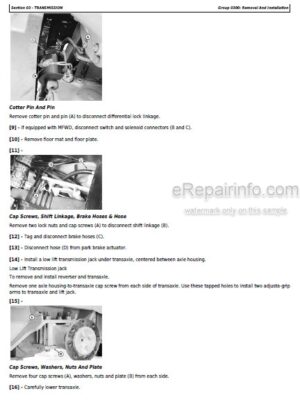 Photo 8 - John Deere 300D 310D 315D Repair Manual Side Shift Backhoe Loaders TM1497