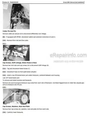 Photo 1 - John Deere 300D 310D 315D Repair Manual Side Shift Backhoe Loaders TM1497