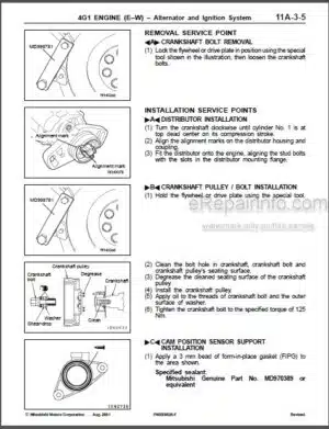 Photo 7 - Mitsubishi Engine Fuel System Emissions Control System Workshop Manual PWEE9007-I