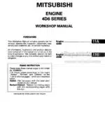 Photo 4 - Mitsubishi 4D65 4D68 Workshop Manual Engine PWEE9073-C
