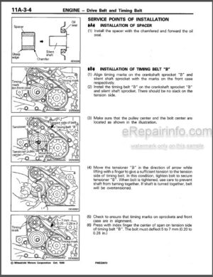 Photo 6 - Mitsubishi 4G6-EW Series Workshop Manual Engine PWEE9616