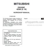 Photo 4 - Mitsubishi 4D68-EW Workshop Manual Engine PWEE9609