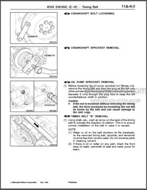 Photo 7 - Mitsubishi Engine Multipoint Fuel Injection System Emission Control System Workshop Manual PWEE9013-F