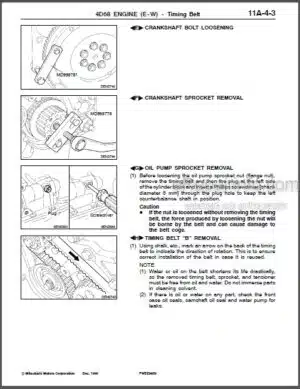 Photo 1 - Mitsubishi 4D68-EW Workshop Manual Engine PWEE9609