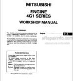 Photo 4 - Mitsubishi 4G1 Series Workshop Manual Engine PWEE9001-A