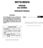 Photo 4 - Mitsubishi 4G3 Series Workshop Manual Engine PWEE9049-A
