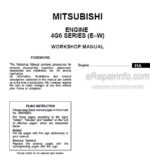 Photo 4 - Mitsubishi 4G6-EW Series Workshop Manual Engine PWEE9616