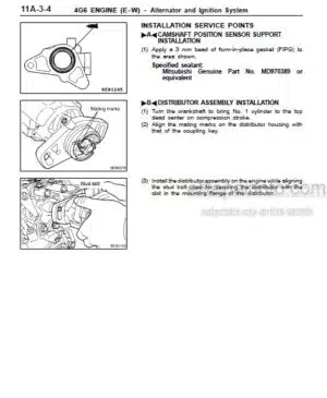 Photo 6 - Mitsubishi 4G1 Series Workshop Manual Engine PWEE9001-A