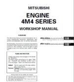 Photo 4 - Mitsubishi 4M40 4M41 Workshop Manual Engine PWEE9409-E