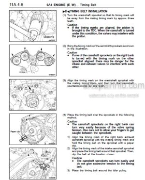 Photo 6 - Mitsubishi 6G7 Engine Series Up To 2001 And From 2002 Workshop Manual PWEE9061-I
