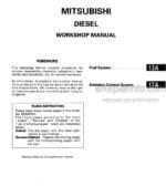 Photo 4 - Mitsubishi Engine Diesel Fuel System Emission Control System Workshop Manual