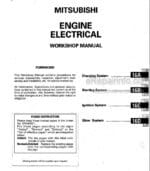 Photo 4 - Mitsubishi Engine Electrical System Workshop Manual PWEE9025-F