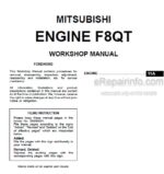 Photo 4 - Mitsubishi F8QT Workshop Manual Engine PWEE9602