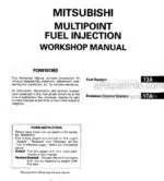 Photo 4 - Mitsubishi Engine Multipoint Fuel Injection System Emission Control System Workshop Manual PWEE9013-F